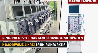 BALIKESİR SINDIRGI DEVLET HASTANESİ BAŞHEKİMLİĞİ'NDEN