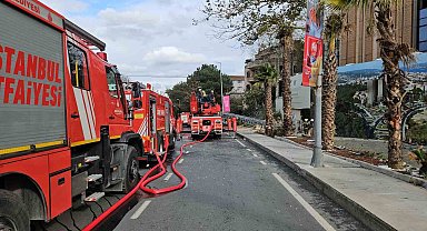 Sarıyer'de inşaatı 34 yıldır bitmeyen rezidansta yangın: Alevler kamerada
