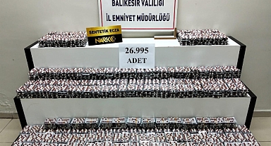 Edremit’te 26.995 Adet Sentetik Hap Ele Geçirildi