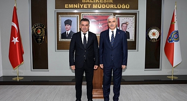 DSİ 25. Bölge Müdürü Olcay Çubukcu’dan Balıkesir Emniyet Müdürü Hasan Yiğit’e Ziyaret