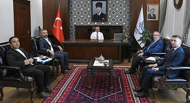 Vali İsmail Ustaoğlu’na Gönen TDİOSB Yüklenici Firma Temsilcilerinden Ziyaret