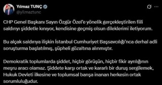 Adalet Bakanı Yılmaz Tunç'tan CHP Genel Başkanı Özgür Özel'e Destek