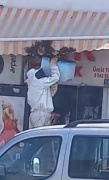 Karapınar’da Arıların Sürpriz Ziyareti: Çarşıda Panik Anları