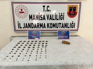 Manisa'nın Salihli ilçesinde tarihi eserler ele geçirildi
