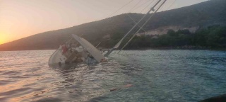 Yelkenli Teknenin Bodrum Açıklarındaki Talihsiz Kazası